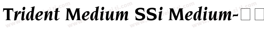 Trident Medium SSi Medium字体转换